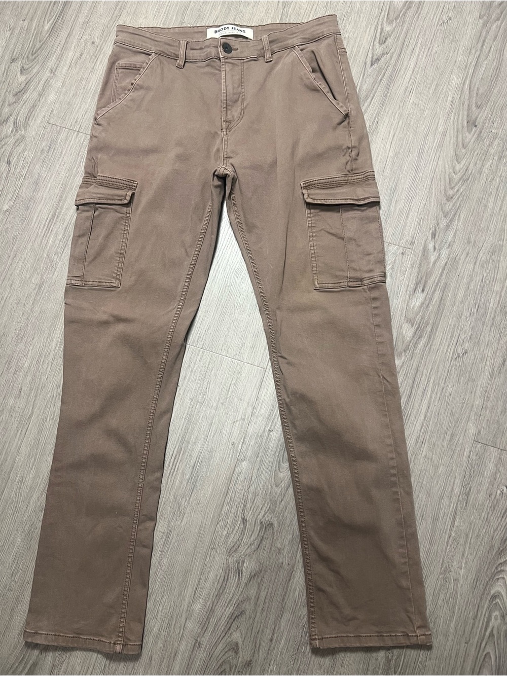 Brody Jeans Brown Cargo Pants — Slim Utility Trousers